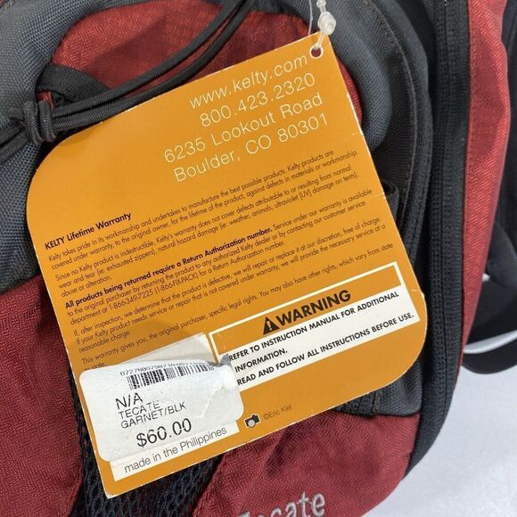 Kelty Tecate Hiking Hydration Water Bag Backpack No Bladder Reservoir New - Picture 4 of 6